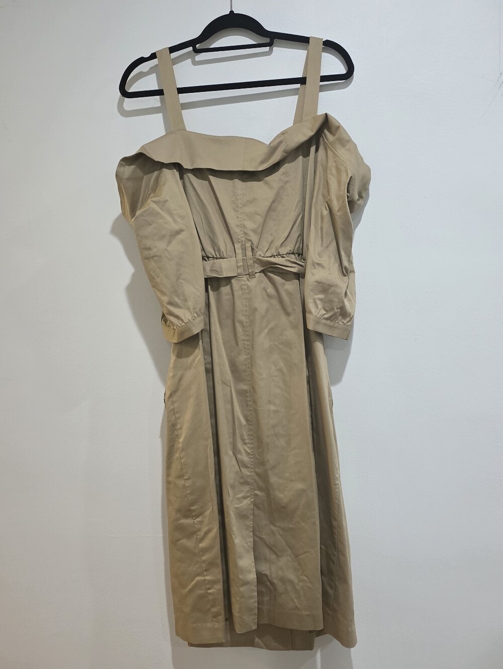 Eloquii Khaki Off-The-Shoulder Trench Dress Size 18 - Picture 6 of 9